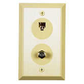 Allen Tel CT104F Plastic Flush Wall Plate Combination